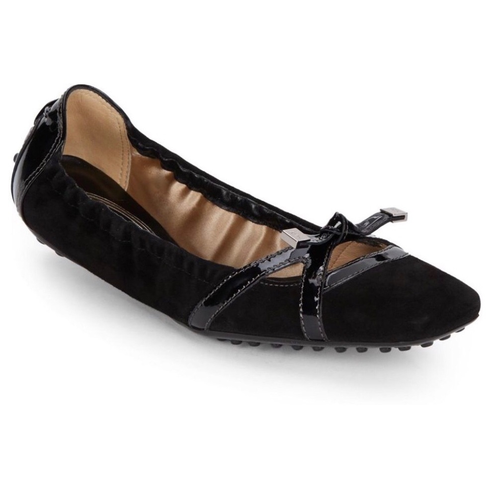 Tod’s Degas Ballet Flats Black Suede